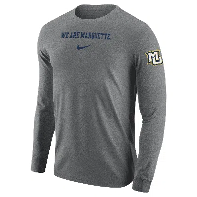 Nike Marquette  Men's College Long-sleeve T-shirt In Grey