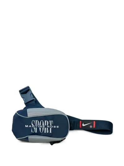 Nike Martine Rose Logo-print Belt Bag In Blue