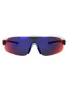 Nike Flyfree Shield Pilot Frame Sunglasses In White