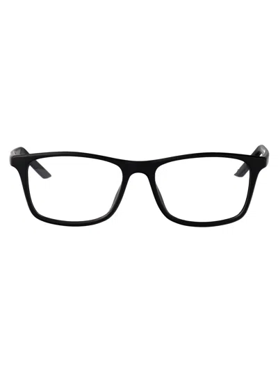 Nike Matte Black Acetate Glasses In Gold