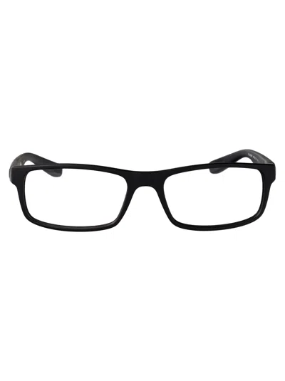 Nike Matte Black Acetate Glasses In Metallic