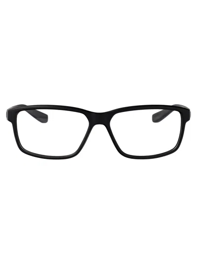 Nike Matte Black Acetate Glasses In Animal Print
