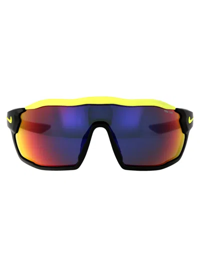 Nike Matte Black Noir Mat Acetate Sunglasses In Brown