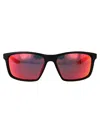 Nike Matte Black/grey/infrared Acetate Sunglasses In Black