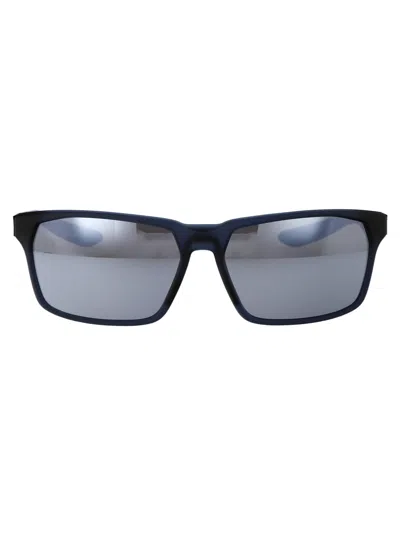Nike Maverick Rge Rectangle-frame Sunglasses In Blue