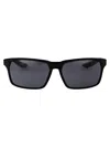 Nike Maverick Square-frame Sunglasses In 010 Black/white Noir/blanc