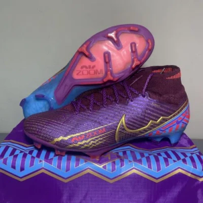 Pre-owned Nike Mbappé X Zoom Mercurial Superfly 9 Elite Fg Soccer Cleats Sz 9.5 Do9342-694 In Purple