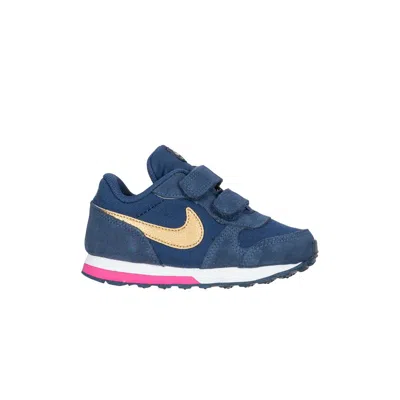 Pre-owned Nike Md Runner 2 Td 'navy Metallic Gold' | Blue | Infant Size 4