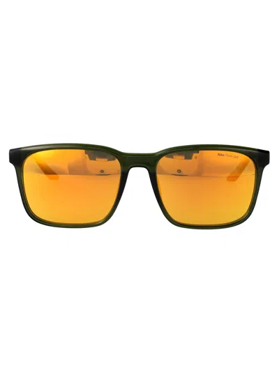 Nike Medium Olive /polar Orange Mir Acetate Sunglasses In Yellow