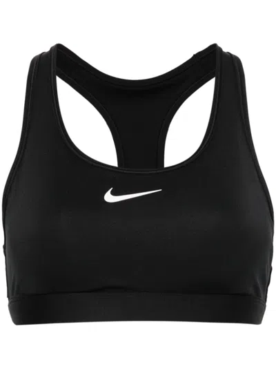 Nike Swoosh Medium Support Bra In Black