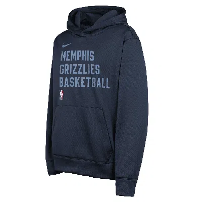 Nike Memphis Grizzlies Big Kids'  Dri-fit Nba Pullover Hoodie In Blue
