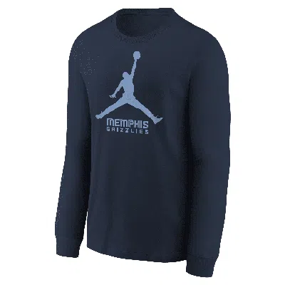 Nike Memphis Grizzlies Essential Big Kids' Jordan Nba Long-sleeve T-shirt In Black