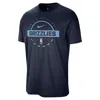 Nike Navy Memphis Grizzlies Authentic Practice T-shirt In Blue