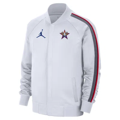 Nike Men's 2025 All-star Weekend Showtime  Nba Long-sleeve Full-zip Jacket In White