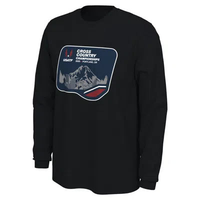 Nike Men's 2025 Usatf Long-sleeve Running T-shirt In Black