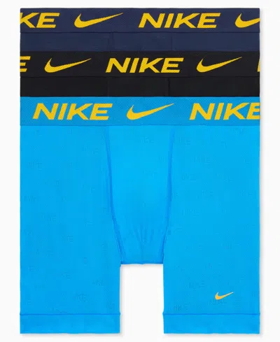 Nike Men's 3-pack Dri-fit Boxer Briefs In Blue