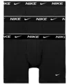 Nike Men's 3-pack Dri-fit Essential Cotton Stretch Boxer Briefs In Black