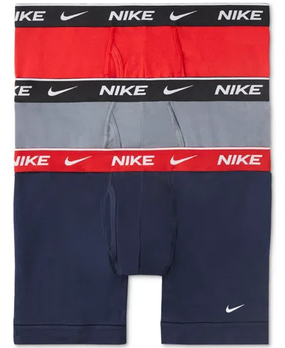 Nike Men's 3-pack Dri-fit Essential Cotton Stretch Boxer Briefs In Multi