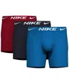 Nike Men's 3-pack Dri-fit Essential Micro Boxer Briefs In Blueberry