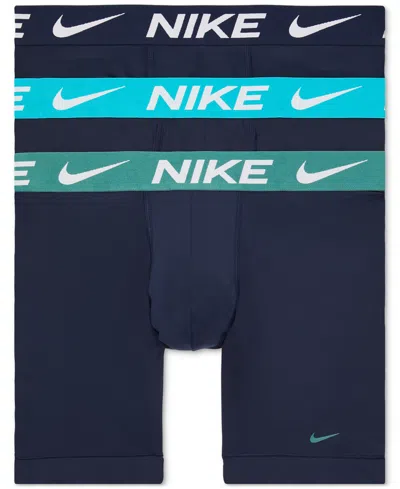 Nike Men's 3-pk. Dri-fit Essential Micro Boxer Briefs In Obsidian W