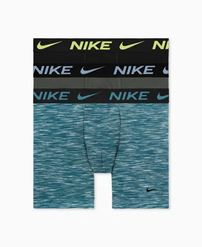 Nike Men's 3-pack Dri-fit Boxer Briefs In Blue