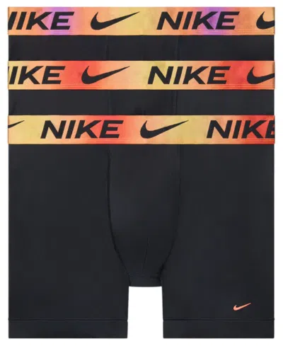 Nike Men's 3-pack Dri-fit Essential Micro Boxer Briefs In Black