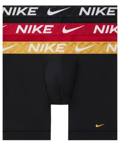 Nike Men's 3-pack Dri-fit Essential Micro Boxer Briefs In Black