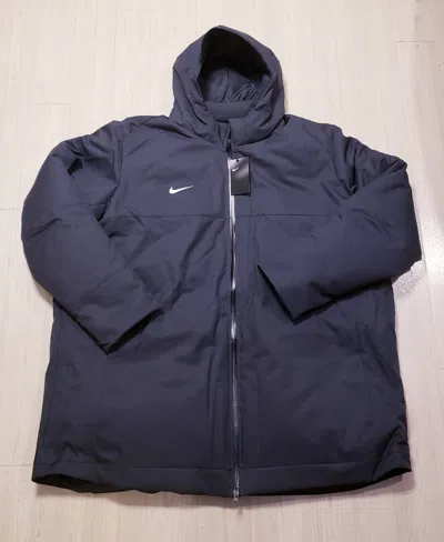 Pre-owned Nike Men's 4xl $240 Down Fill Parka Jacket Dark Navy Zip Up Hooded In Blue