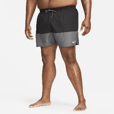Nike Men's 5" Swim Volley Shorts (plus Size) In Black