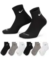 Nike Men's Everyday Plus Cushioned Training Ankle Socks (6 Pairs) In Multi Black