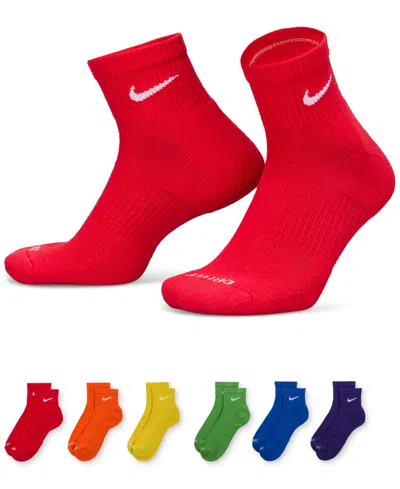 Nike Men's 6-pk. Dri-fit Quarter Socks In Multi