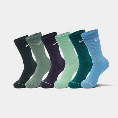 Nike Men's 6pk Crew Elvt Plus Cush In Multi
