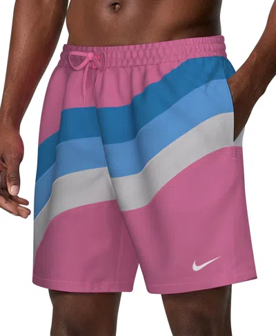Nike Men's 7" Breaker Brief-lined Volley Swim Shorts In Multi