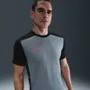Nike Men's Academy Dri-fit Short-sleeve Soccer Top In Gray