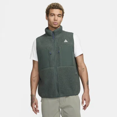 Nike Acg Arctic Wolf High Pile Fleece Vest In Vintage Green/ Summit White