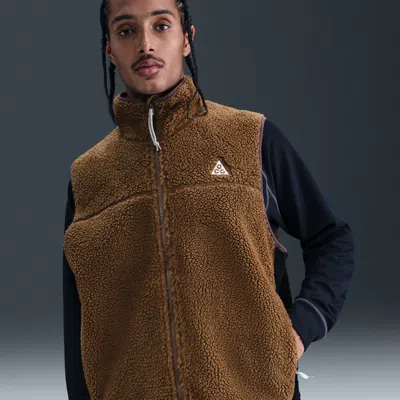 Nike Canwell Glacier Therma-fit Adv Zip-up Vest In Brown