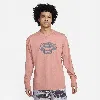 Nike Dri-fit Acg Ripple Effect Long Sleeve Graphic T-shirt In Pink