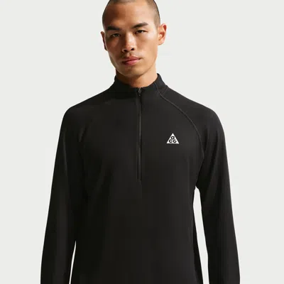 Nike Men's  Acg Dri-fit Mid-layer 1/4-zip Trail Running Top In Black
