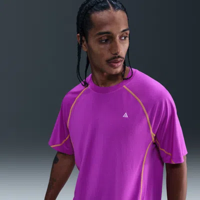 Nike Men's  Acg "goat Rocks" Dri-fit Adv Uv Short-sleeve Shirt In Purple