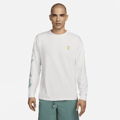Nike Men's  Acg "hike Snacks" Dri-fit Long-sleeve T-shirt In White