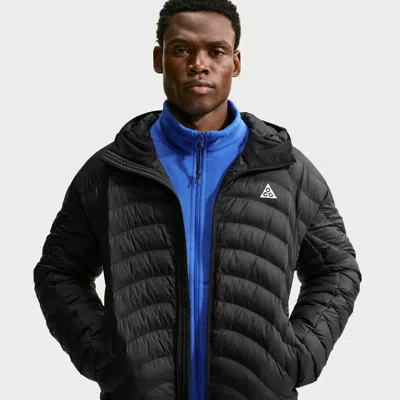 Nike Men's  Acg Lava Flow Therma-fit Adv Hooded Jacket In Black