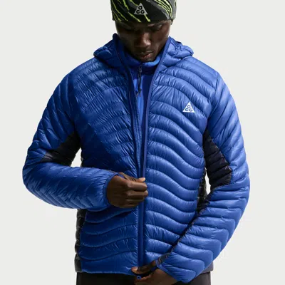 Nike Men's  Acg Lava Flow Ultralight Therma-fit Adv Down Jacket In Blue