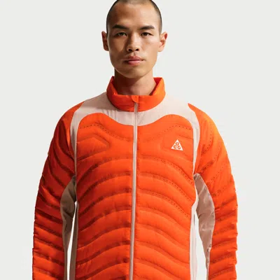 Nike Down Hooded Sport Jacket In Orange