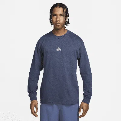 Nike Men's  Acg "lungs" Long-sleeve T-shirt In Thunder Blue