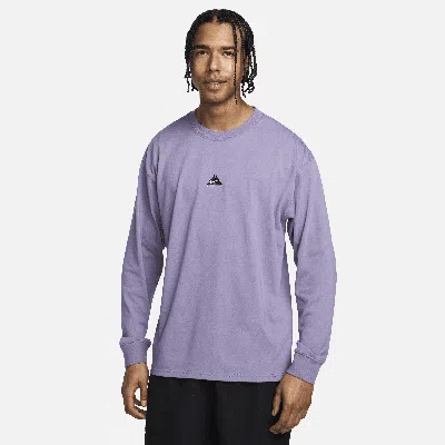 Nike Men's  Acg "lungs" Long-sleeve T-shirt In Purple
