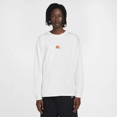 Nike Acg Lungs Embroidered Dri-fit Jersey T-shirt In White