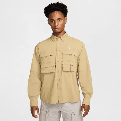 Nike Men's  Acg "orb Weaver" Dri-fit Adv Uv Long-sleeve Shirt In Brown