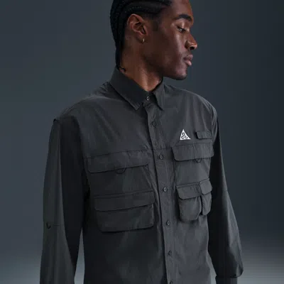 Nike Men's  Acg "orb Weaver" Dri-fit Adv Uv Long-sleeve Shirt In Black