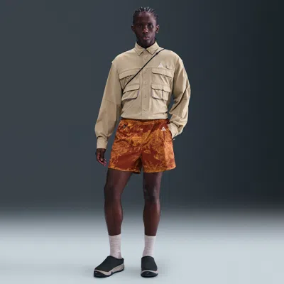 Nike Men's  Acg "reservoir Goat" Print Shorts In Brown