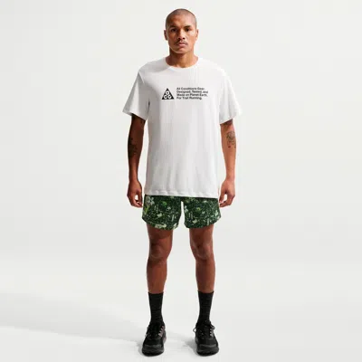 Nike Men's  Acg "second Sunrise" Dri-fit 6" Brief-lined Trail Running Shorts In Green
